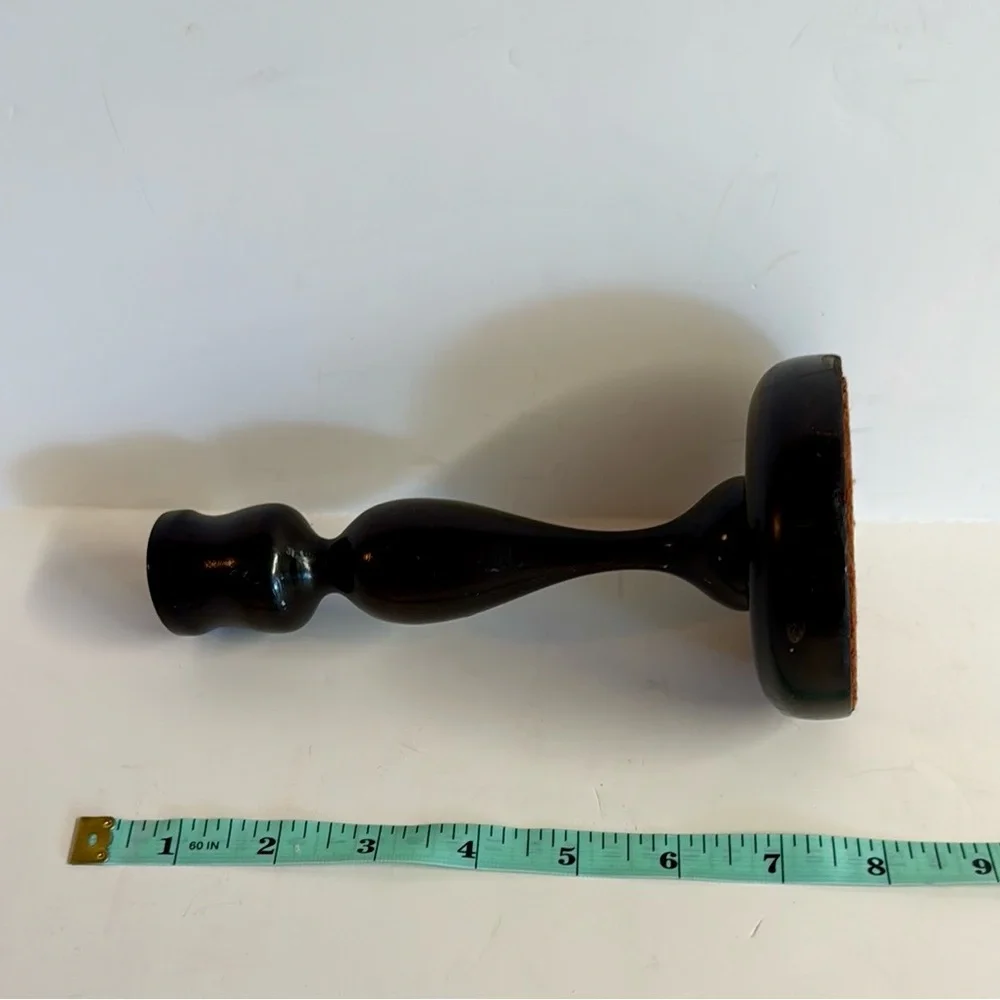 Vtg. Dark Brown handmade tapered candlesticks.Adds warmth to room.